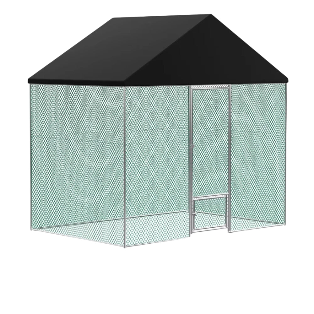 Outdoor Metal Chicken Coop Pen Cage with UV & Water Resistant Full Cover for Outside