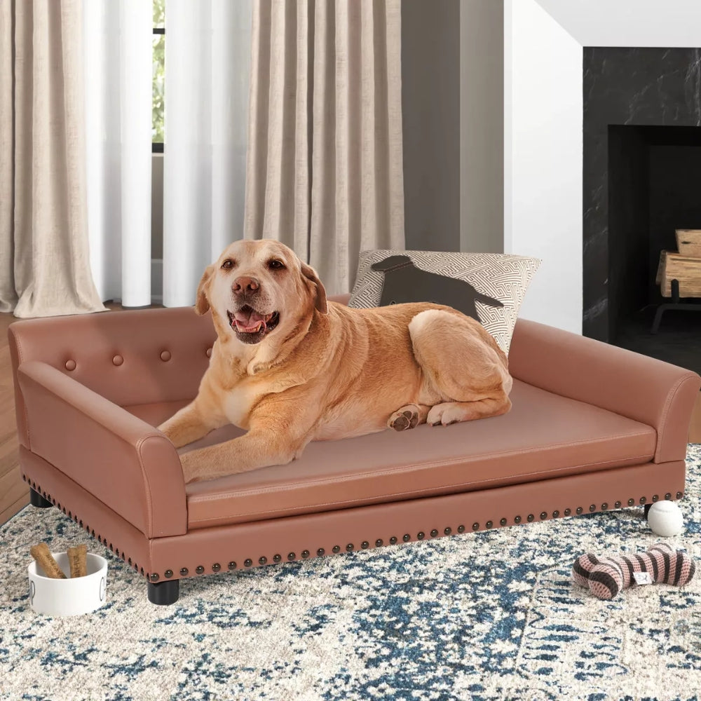 Waterproof Sofa Dog Bed Cat Couch Chair Pet Bed with Removable Cushion