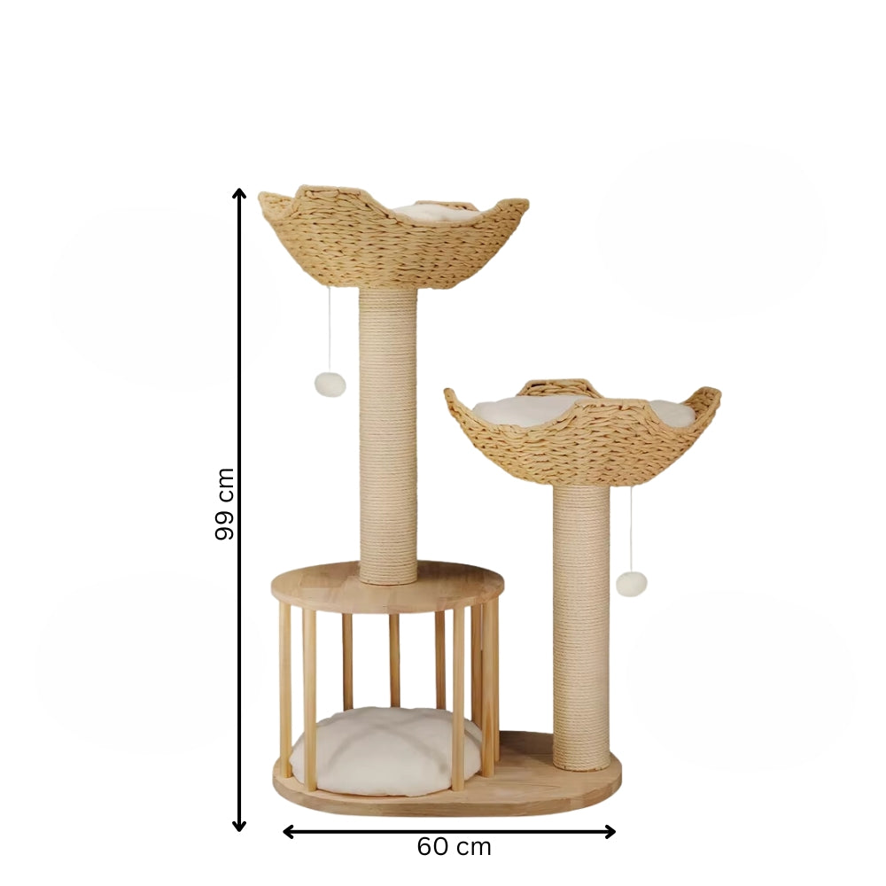 3 Tier Cat Climbing Tree Indoor Kittens Activity Center Tower with Scratching Post